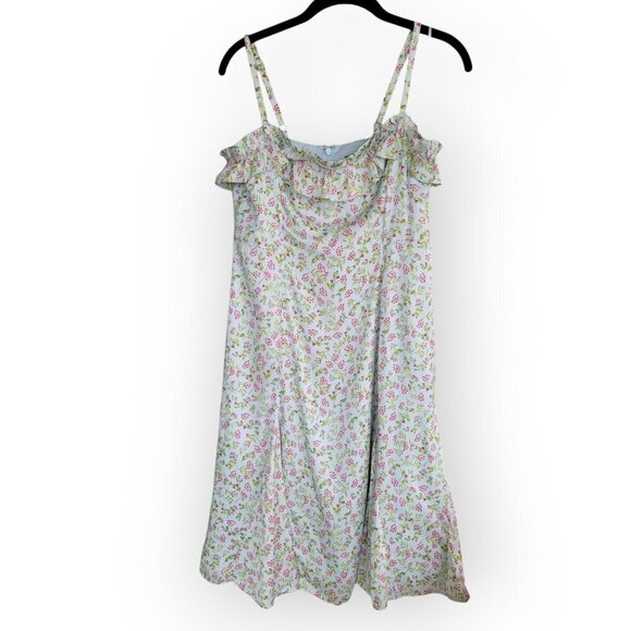 J.Crew Silk Ruffle Dress Wisp Floral fairycore dainty wedding guest NWT size 10 - Picture 4 of 12